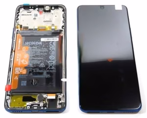 LCD ekranas Huawei Honor Magic4 Lite 5G/Honor X9 5G/X30 5G su lietimo ekranu su rėmeliu vandenyno mėlynas originalus (naudotas A klasė)