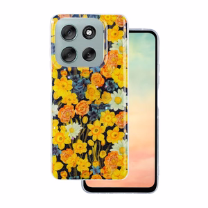 Glow Glam dėklas telefonui Motorola Moto G56 oranžinis