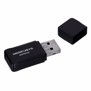 MERCUSYS MW300UM mini USB belaidis adapteris, 300 Mbps, juodas