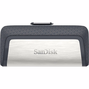 Sandisk Ultra Dual Drive USB Type-C USB atmintukas 64 GB USB Type-A / USB Type-C 3.2 Gen 1 (3.1 Gen 1) Juoda, Sidabras