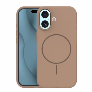 Silicone Thin Mag dėklas iPhone 17 6,3" rudas