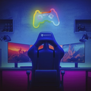 Neoninė LED RGB dekoracija GAMEPAD FLRNE04 + nuotolinio valdymo pultas Forever Light