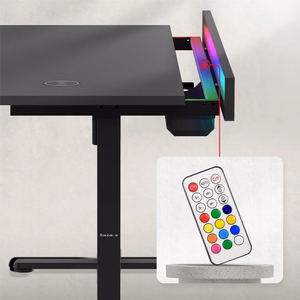 Elektrinis žaidimų stalas Huzaro Hero 8.7 RGB, juodos spalvos