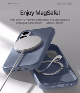 Case Mercury Pure Magsafe Silicon Case Apple iPhone 16e/17e lavander gray