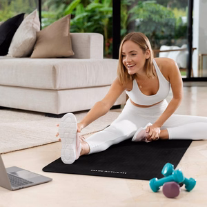 REBEL ACTIVE juodas gimnastikos kilimėlis