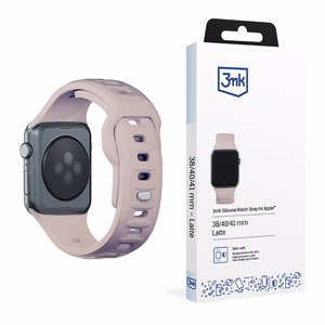 Силиконовый ремешок 3mk для Apple Watch, 38/40/41/42 mm, Latte, малый размер