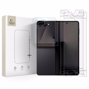 Tech-Protect Glass Fit+ 2-Pack tempered glass + Tech-Protect Hydro Flex+ 2-Pack hydrogel film for Samsung Galaxy Z Flip 7 / 8