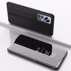 Dėklas telefonui Clear View Xiaomi 12 Lite flip dėklas juodas