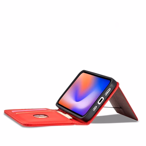 Magnetinis dėklas kortelėms iPhone 12 Pro dėklas kortelių piniginė kortelių laikiklis raudonas
