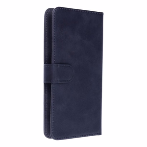Universalus knygos tipo dėklas BENDRAS dydis L iPhone 6 Plus / 7 Plus / 8 Plus / XS Max / 11 Pro Max / Samsung S20 FE / S21 FE / S10 Plus / A10 / A32 / A54 / Xiaomi 12 Lite / Huawei P30 Pro tamsiai mėlynas