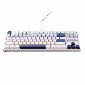 Machenike K500B-B87 Laidinė mechaninė žaidimų klaviatūra su apšvietimu, Red Switch - baltas