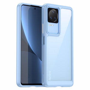 Чехол Outer Space для Xiaomi Poco F4 5G с гибкой рамкой синий