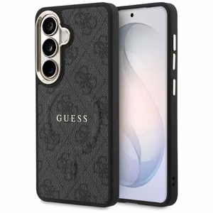 Dėklas Guess PU Leather 4G Gold Frame Magnetic Samsung S942 S26 juodas