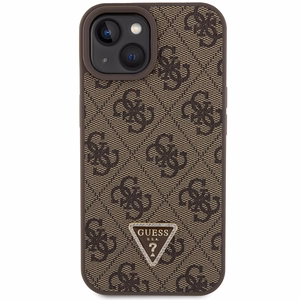 Guess GUHCP15MP4TDSCPW iPhone 15 Plus 6.7" rudas/rudas kietas dėklas telefonui Crossbody 4G Metal Logo