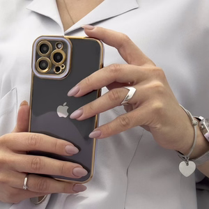 Fashion Case чехол для Xiaomi Redmi Note 11 Pro гелевая крышка с золотой рамкой белый
