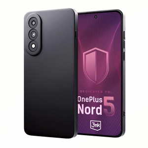 3mk matinės dangos dėklas telefonui OnePlus Nord 5 - matinės juodos spalvos