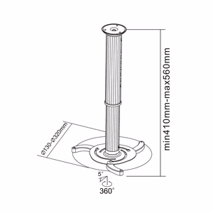 Ceiling projector mount