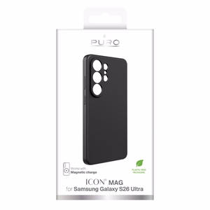 Puro ICON MAG apsauginis dėklas skirtas Samsung Galaxy S26 Ultra silikoninis suderinamas su MagSafe - juodas