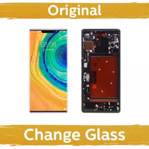 LCD ekranas suderinamas su Huawei Mate 30 Pro su rėmeliu / juodas / (atnaujintas: Kinija)