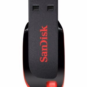 SanDisk Cruzer Blade USB atmintukas 64 GB USB A tipo 2.0 Juoda, Raudona