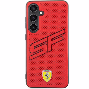 Ferrari Big SF Perforated dėklas telefonui Samsung Galaxy S24 - raudonas