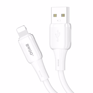BWOO X329L silikoninis kabelis USB – Lightning 3A 1m baltas