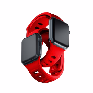 38/40/41/42 mm Red (small) - 3mk Silicone Watch Strap for Apple