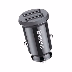 Baseus Grain automobilinis įkroviklis 2x USB 5V 3,1A, juodas