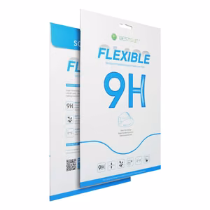 LCD apsauginis stikliukas Bestsuit Flexible Hybrid Glass 9H Samsung P610/P615 Tab S6 Lite 10.4" pritaikytas dėklui juodas