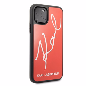Karl Lagerfeld Signature Glitter чехол для iPhone 11 Pro Max - Красный