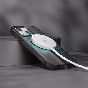 Etteri Matinis Magnetinis žiedas dėklas telefonui iPhone 15 6,1" juodas