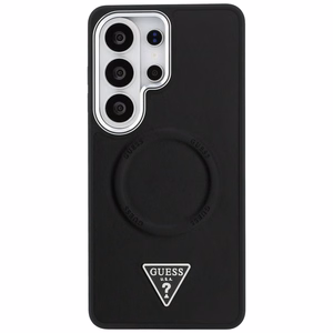 Guess Embossed Ring Triangle Logo MagSafe Чехол для Samsung Galaxy S26 Ultra - чёрный