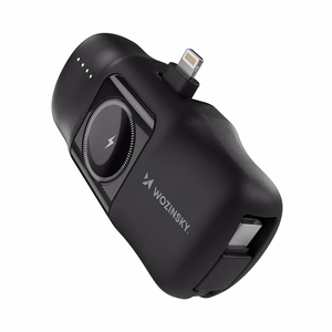 Išorinė baterija POWER BANK Wozinsky (WF16-YLS) lightning + Apple Watch Charger 5000mAh (20W) juoda