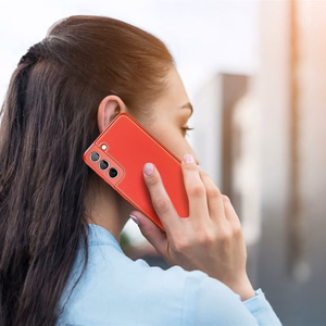Dux Ducis Yolo элегантный чехол из экологической кожи для Samsung Galaxy S22+ (S22 Plus) красный