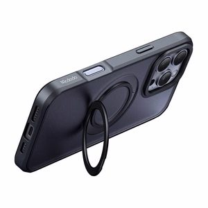 McDodo PC-4933 MagSafe dėklas iPhone 16 Pro Max su stovu (juodas)
