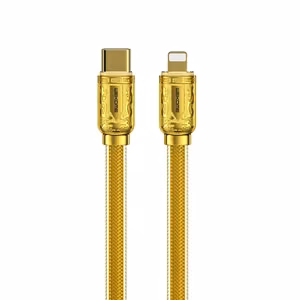 Кабель WEKOME WDC-163 Sakin Series USB-C–Lightning для зарядки и передачи данных, 1 м, PD 20 W, золотой