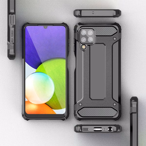 Dėklas telefonui Samsung Galaxy A22 4G hibridinis tvirtas dėklas auksinis