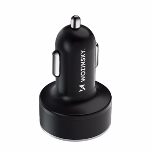 Įkroviklis automobilinis Wozinsky (WDCCB) (2xUSB 2xUSB-C 3A) 50W juodas
