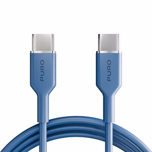 Кабель Puro ICON USB-C — USB-C 1.5м синий