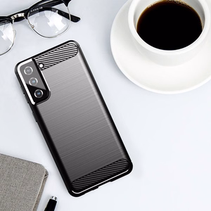 Anglies dėklas lankstus dangtelis TPU dėklas Samsung Galaxy S21+ 5G (S21 Plus 5G) juodas