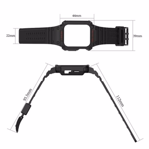 Band "Strap Band" for Apple Watch 42mm/44mm/45mm (Black + Red)