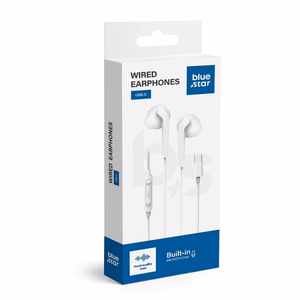 Wire earphones USB C (DAC) Blue Star PA-M15C-R 1,2 m white