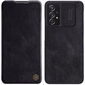 Nillkin Qin кожаный чехол-книжка для Samsung Galaxy A73 чёрный