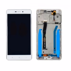 Ekranas skirtas Xiaomi Redmi 3 / 3S baltas su rėmeliu HQ