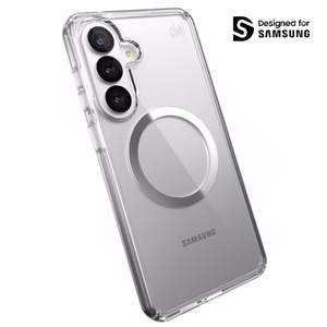 Speck Presidio Perfect-Clear Magnet dėklas, skirtas Samsung Galaxy S26+, „Clear / Silver“ spalvos