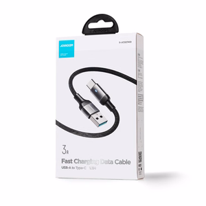 Joyroom Extraordinary Series A10 USB-A / USB-C 3A кабель 1.2 m - чёрный