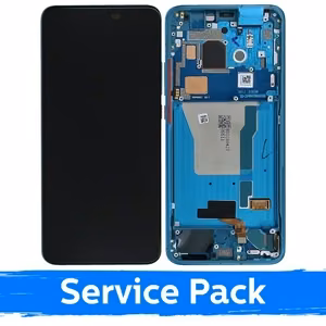 LCD дисплей совместимый с Xiaomi Poco F2 Pro с рамкой / Neon Blue / (Service Pack)