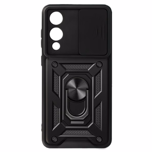 Dėklas telefonui Slide Camera Armor Samsung Galaxy S25 Edge Juodas