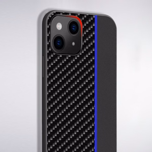 Tel Protect CARBON чехол для Xiaomi Redmi Note 11 5G/Note 11S 5G/Poco M4 Pro 5G чёрный с синей полосой