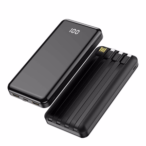 "Forever" maitinimo bankas TB-411 ALLin1 10000 mAh su USB-C + "Lightning" + microUSB laidais, juodas
